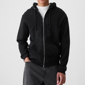 Men’s Gap Soft Zip Hoodie in Black - Size Large